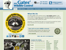 Tablet Screenshot of gateswildlifecontrol.com